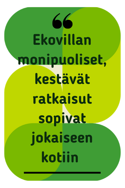 ekovilla jokainen koti ekovilla kestävä lämmin lämmöneriste
